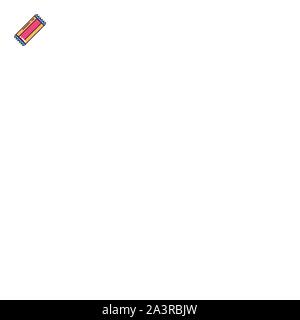 Bubble Gum sweet und Bonbons Symbol Linie füllen Abbildung Stock Vektor