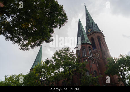 Oldenburg, Niedersachsen, Deutschland - Oktober 9, 2019: Der St. Lamberti Kirche in Oldenburg Stockfoto