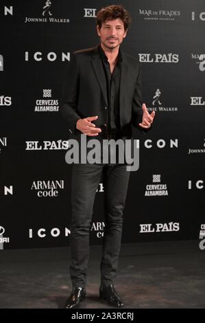 Madrid, Spanien. 09 Okt, 2019. 09/09/2019. - Premios SYMBOL 2019, revista masculina Foto: Andres Velencoso Fotoshooting für 5 Edition von Icon Awards 2019 in Madrid am Mittwoch, den 09. Oktober 2019. Credit: CORDON PRESSE/Alamy leben Nachrichten Stockfoto