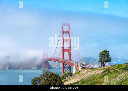 Schöne Aussicht auf die Golden Gate Bridge, San Francisco Stockfoto