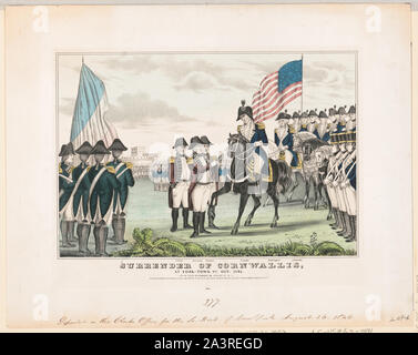 Die kapitulation von Cornwallis: bei York-Town Virginia. Okt. 1781 Stockfoto