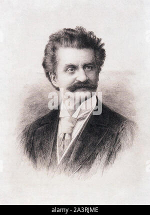 Johann Strauss II (1825-1899), auch als Johann Strauss jr., der Jüngere, der Sohn, der Sohn von Johann Strauss I, war ein österreichischer Komponist von Licht mu bekannt Stockfoto