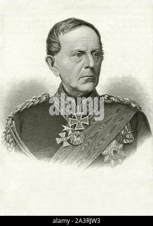 Helmuth Karl Bernhard Graf von Moltke (1800 - 1891) war ein preußischer Feldmarschall. Der Stabschef der preußischen Armee seit dreißig Jahren ist er Rega Stockfoto