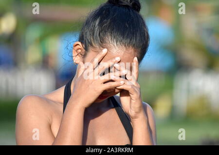 Frau und Depression Stockfoto