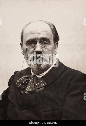 Emile Zola Edouard Charles Antoine (1840 - 1902) war ein französischer Schriftsteller, Publizist und Politiker. Einer der bedeutendsten Vertreter des Realismus Stockfoto