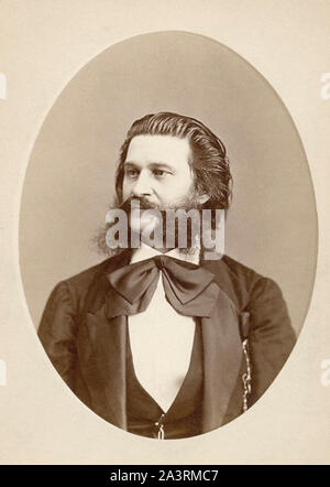 Johann Strauss II (1825-1899), auch als Johann Strauss jr., der Jüngere, der Sohn, der Sohn von Johann Strauss I, war ein österreichischer Komponist von Licht mu bekannt Stockfoto