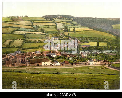 Taddiport vom Castle Hill, Torrington, England Drucken. 11125. Titel von den Detroit Publishing Co., Katalog J - Ausland abschnitt, Detroit, Mich.: Detroit Publishing Company, 1905. Teil: Ansichten von England im Photochrom Print Collection. Stockfoto