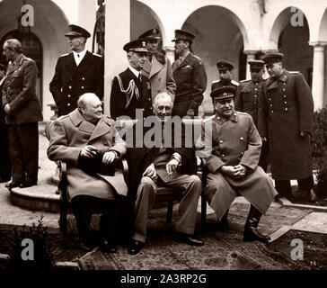 Die Konferenz von Jalta, auch bekannt als der Krim Konferenz- und code-named der Argonaut Konferenz (1945) der Nachkriegszeit Reorganisation der Keim zu diskutieren Stockfoto