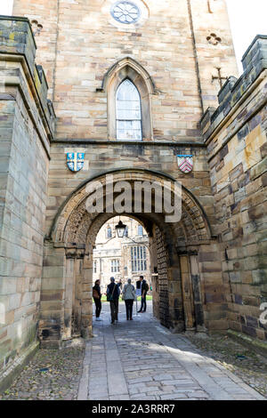 Durham Castle, Durham, UK, England, Durham University College, Norman Castle, Durham County Durham, Großbritannien, Großbritannien, England, County Durham, Schloss, Schlösser Stockfoto