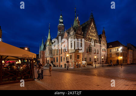 Wroclaw, gotischen Rathaus, Polen Stockfoto