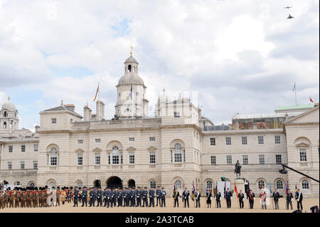 Foto muss Gutgeschrieben © Jeff Spicer/Alpha Presse 079859 15/08/2015 VJ-Tag 70 Gedenkfeiern an Horseguards in London. Stockfoto