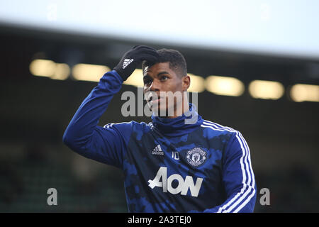 Den Haag, Niederlande - 3. OKTOBER 2019: Marcus Rashford (Manchester United) dargestellt, während die 2019/20 UEFA Europa League Gruppe L entsprechen. Stockfoto