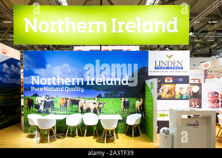 Stand der Nordirischen Fleischproduzenten auf der Anuga, Köln, Deutschland, 09.10.2019. Stockfoto