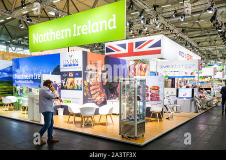 Stand der Nordirischen Fleischproduzenten auf der Anuga, Köln, Deutschland, 09.10.2019. Stockfoto