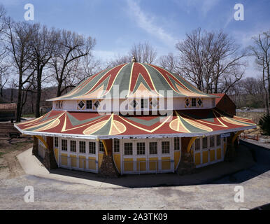 Die 1921 Dentzel Carousel Gebäude am Glen Echo amusement park, etwas außerhalb von Washington, D.C., in Glen Echo, Maryland Stockfoto