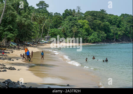 Sao Tome: die Stadt Lobota Guadupe, Bezirk, im nördlichen Teil der Insel Stockfoto