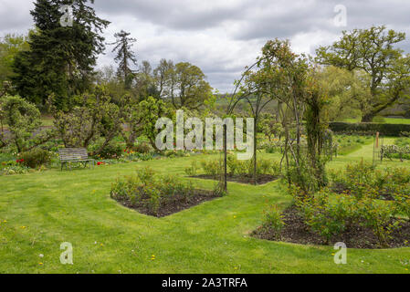 Ein Frühlingstag an Hergest Croft Gardens in der Nähe von Kington in Herefordshire, England. Stockfoto