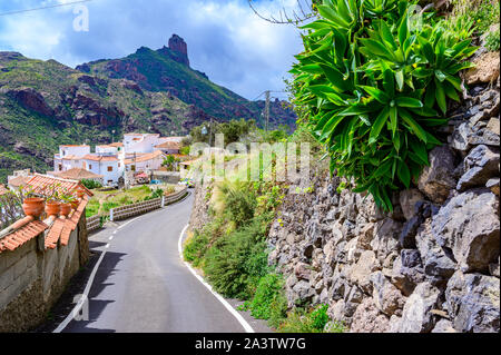 Tejeda - Dorf in der Bergwelt auf Gran Canaria - Kanarische Insel von Spanien Stockfoto