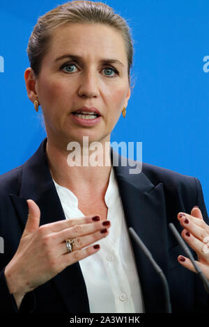 Mette Frederiksen-Treffen der Dt. Bundeskanzlerin mit der daenischen Ministerpraesidenten, Bundeskanzleramt, 11. Juli 2019, Berlin/Mette Frederikse Stockfoto