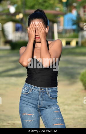 Beschämend junge Person Stockfoto