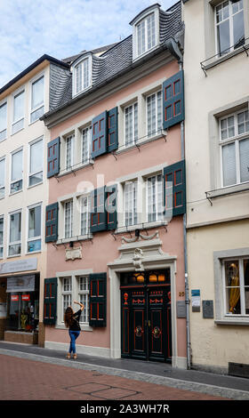 22.09.2019, Bonn, Nordrhein-Westfalen, Deutschland - Das Geburtshaus von Ludwig van Beethoven, Altstadt, Bonn, Nordrhein-Westfalen, Deutschland 22.09.2019 Stockfoto