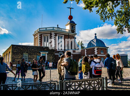 Das Royal Observatory, Greenwich Park, London. Großbritannien Stockfoto