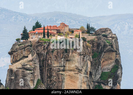 Kloster von Agia Triada (Heilige Dreifaltigkeit) von Meteora Stockfoto