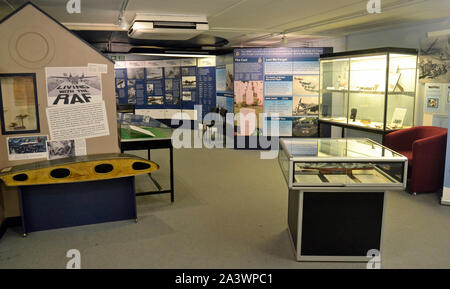 Die Schlacht um England Memorial Flight Besucherzentrum und Museum bei RAF Coningsby, Lincolnshire, Großbritannien Stockfoto