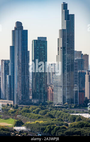 Die Wohngebäude in der South Loop Nachbarschaft Stockfoto