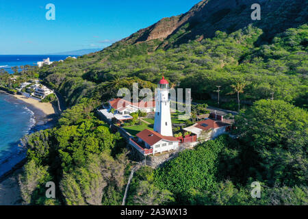 Diamond Head Lighthouse, Waikiki, Honolulu, Oahu, Hawaii, USA Stockfoto