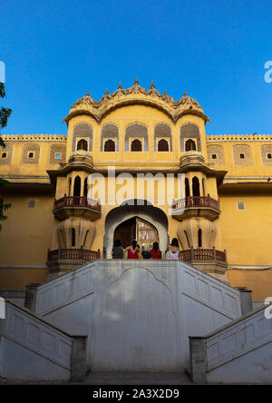 Rückseite der Hawa Mahal Palast von Wind, Rajasthan, Jaipur, Indien Stockfoto