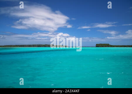 Lekiny Bucht zwischen Ouvea, Faiava und Mouli Inseln, Loyalty Islands, New Caledonia. Stockfoto
