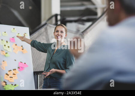 Führungskraft Holding ein Brainstorming Sitzung Stockfoto