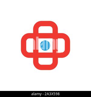 Gesundheit medizinische logo Illustration vektor design. Rechteck Logo - Vektor Stock Vektor