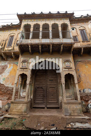 Alte historische Haveli, Rajasthan, Nawalgarh, Indien Stockfoto