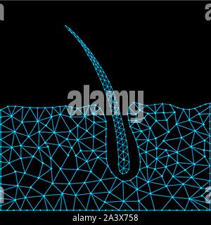 Abstrakte Struktur der Haare. Vector Illustration. Stock Vektor