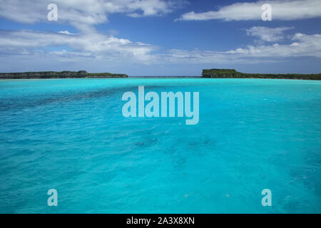 Lekiny Bucht zwischen Ouvea, Faiava und Mouli Inseln, Loyalty Islands, New Caledonia. Stockfoto