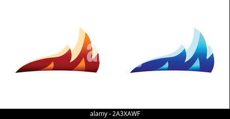 Feuer Flamme Logo Design Vector template Silhouette. Kreative Droplet Brennen elegante Bonfire Schriftzug Fire Logo Konzept Symbol. Abbildung: Vektor EPS 10. Stockfoto