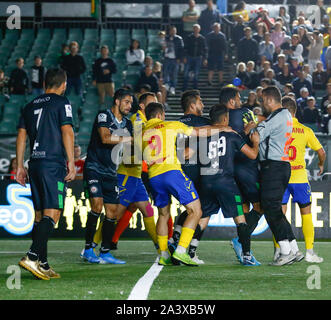 10. Oktober 2019; Langley Park, Perth, Western Australia, Australien; Welt Mini Football Federation World Cup Halbfinale ; Rumänien gegen Mexiko, die Gemüter in der zweiten Hälfte abgefackelt - Redaktionelle Verwendung Stockfoto