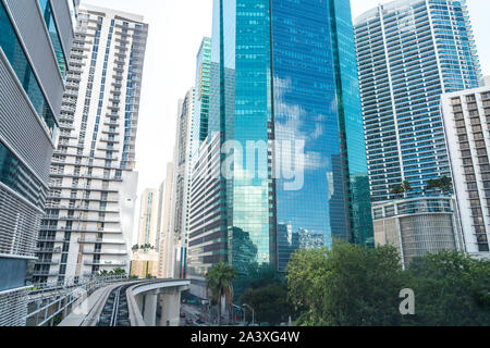 MIAMI - September 10, 2019: Blick auf Downtown Miami USA Stockfoto