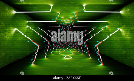 Futuristische Muster mit Glitch digital design. Internet Technologie. Abstrakte pixel Lichteffekt. Vhs-Problem mit Lärm Fehler video Schaden. Stockfoto