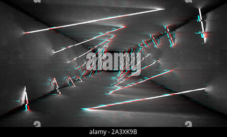Analoge statischen Hintergrund für den Bildschirm. Abstrakte pixel Glitch Fehler video beschädigt werden. Vhs glitch Design. Stockfoto