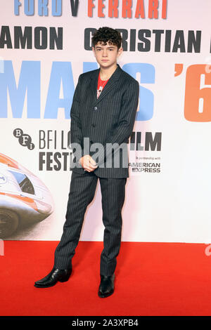 Noah Jupe, Le Mans 66 Premiere, BFI London Film Festival, Leicester Square, London, UK, 10. Oktober 2019, Foto von Richard Goldschmidt Stockfoto