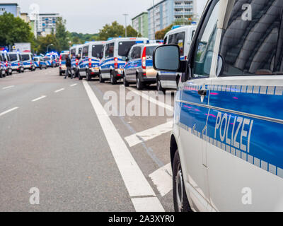 Polizei Einsatz in Deutschland Stockfoto