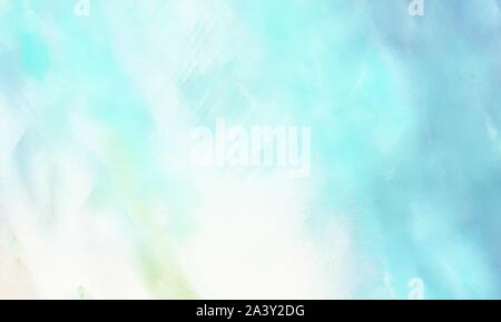 Abstrakte Aquarell gemalten Hintergrund mit Cyan hell Blau- und Weißrauch Farbe und Raum für Text oder Bild Stockfoto