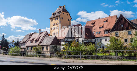 Panorama Hersbruck in Franken Stockfoto