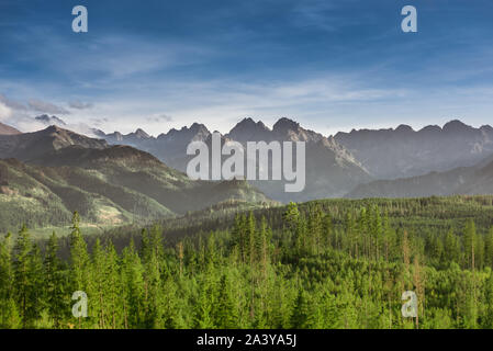 Höchste Gipfel der Tatra: Gerlach, Rysy, Lodowy, Wysoka, Ganek Stockfoto