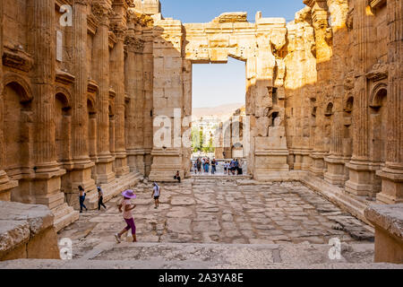 Interieur, Bacchus Tempel, Baalbek, Bekaa-tal, Libanon Stockfoto