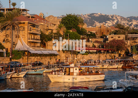 Hafen, Hafen, Byblos, Libanon Stockfoto
