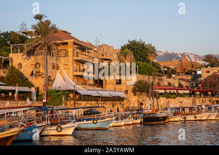 Hafen, Hafen, Byblos, Libanon Stockfoto